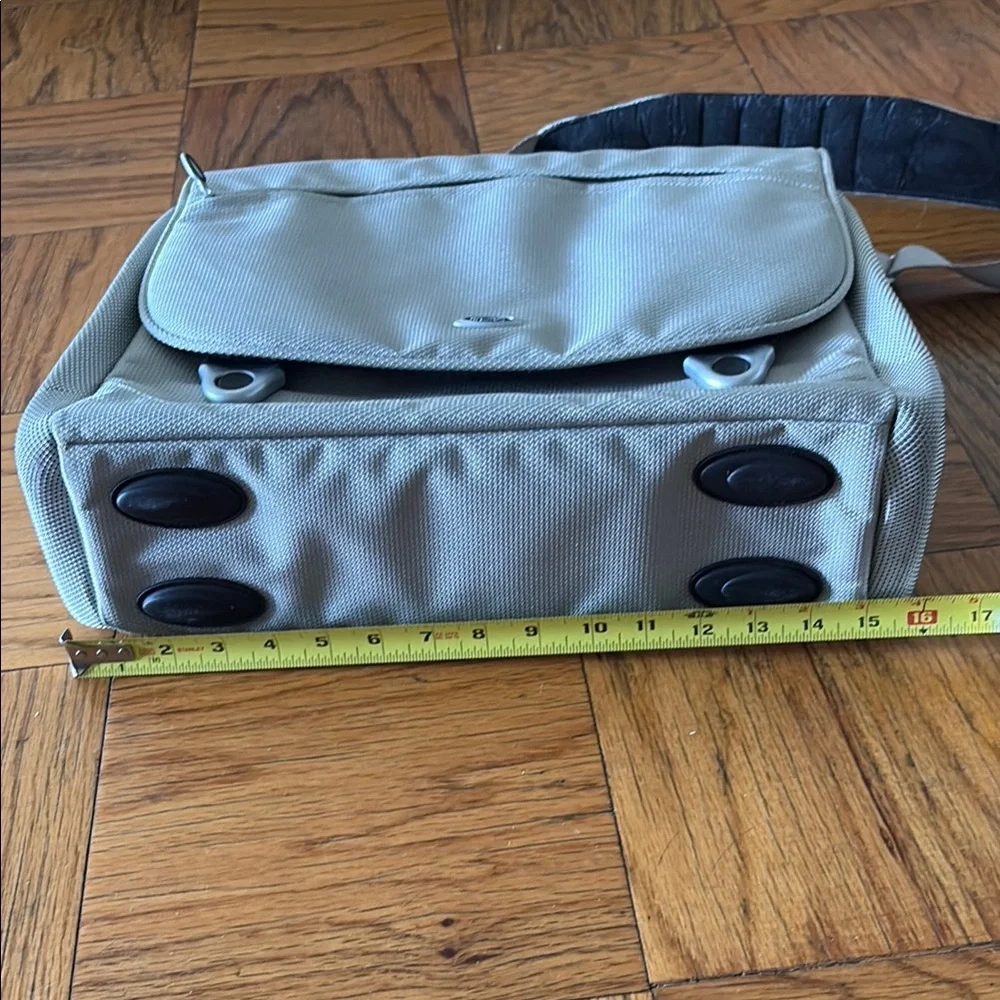 Tumi Gray/Silver Messenger Bag with Modern Design and Durable Material